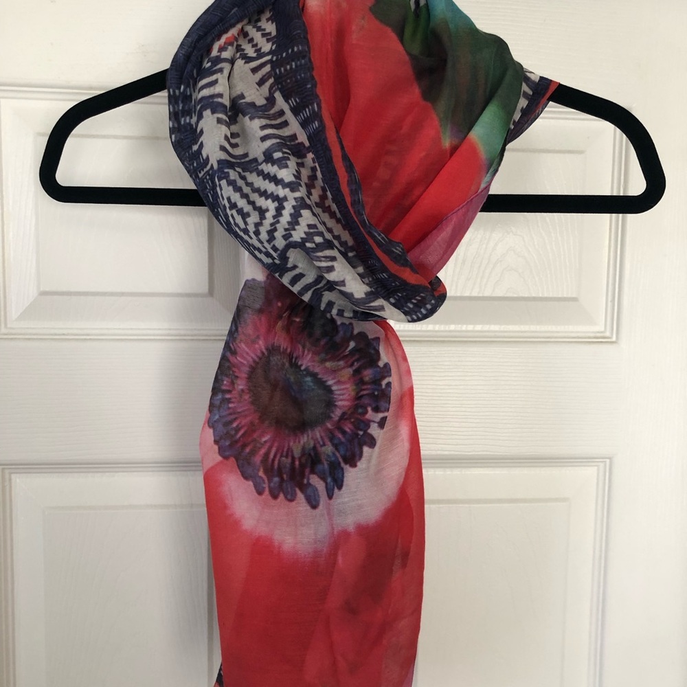 ECHO Floral Geo-Print Scarf